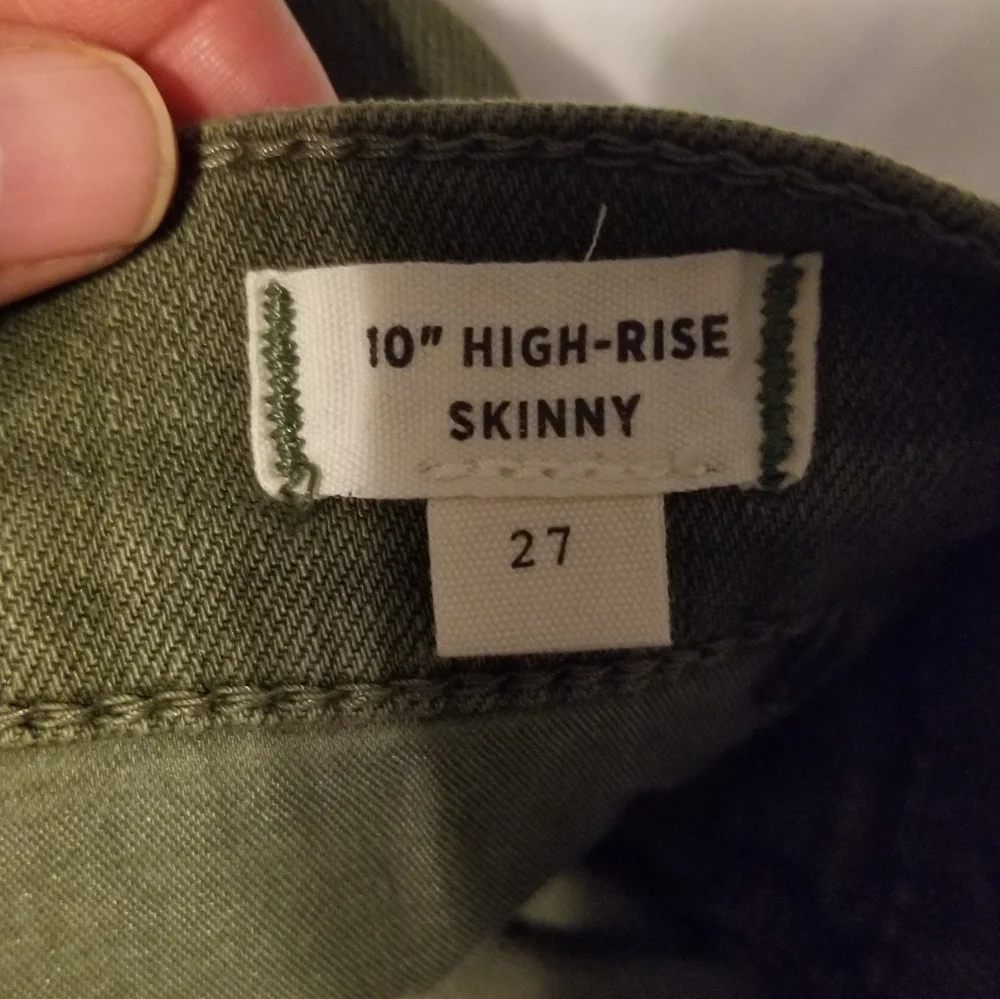 NWT Madewell Jeans Women's Size 27 Color Militar Green